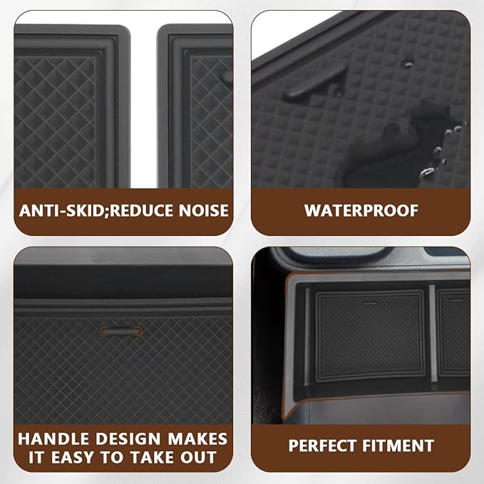 Muslogy for Maverick Center Console Organizer Gear Shift Storage Box ABS Material Insert Tray Compatible with Ford Maverick 2026 2025-2022 Accessories (Black)