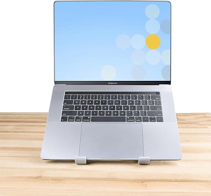 StarTech.com Foldable Laptop Riser Stand, Portable Height Adjustable Ergonomic Laptop Stand, Ventilated Aluminum Frame Supports 22lb (10Kg), Tilt/Raised/Angled Laptop/Tablet Stand (Laptop-Riser-BAR)