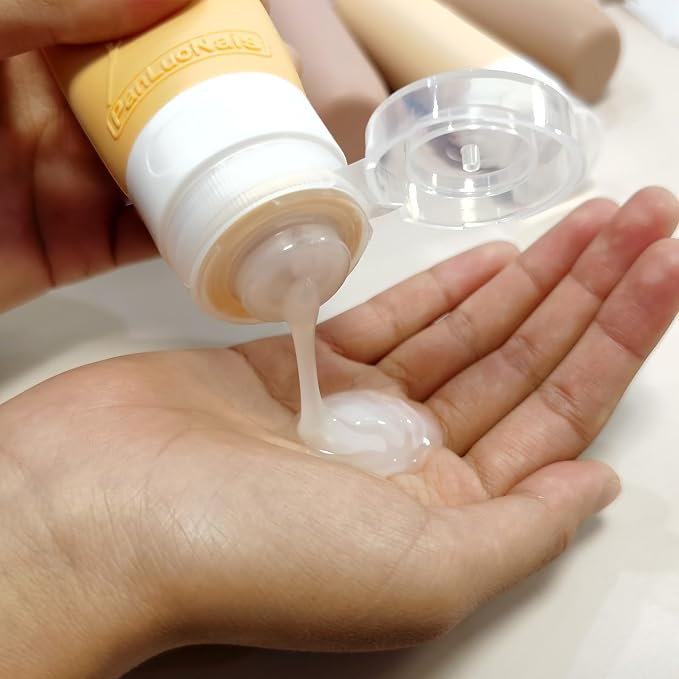 Silicone Travel Bottles for Toiletries, TSA Approved Leak-Proof Toiletry Containers for Airplane & Vacation