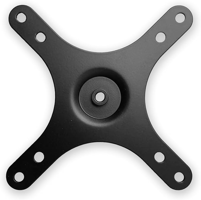 Kado Portable Monitor Mounting Adapter Bracket Plate Black, 17mm Ball Head to 100x100mm 75x75mm, M4 Screw Set Wall Mount Arm Mount Universal, Tripod Camera Stand for Desktop Monitor Portrait Mode
