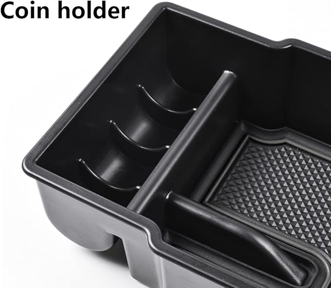 EDBETOS Center Console Organizer Tray Compatible with Jeep Renegade Accessories 2015-2019 2020 2021 2022 2023 Armrest Glove Box Secondary Storage (Black Line)