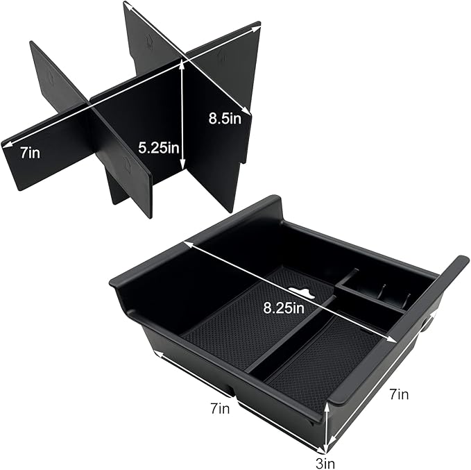 JOJOMARK Compatible with Toyota 4Runner Accessories Center Console Tray Organizer Armrest Box Storage Fit for 4Runner 2010-2019 2020 2021 2022 2023 2024 (Organizer Set)