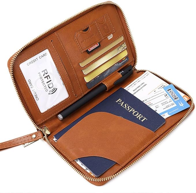 Family Passport Holder for Travel Women and Men RFID Passport Holder with Card Slots Holder Passport Case Passport cover Passport Wallet Travel Essentials and Accessories