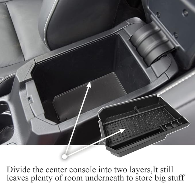 Vesul Center Console Organizer Tray Compatible with Toyota RAV4 2013 2014 2015 2016 Storage Box ABS Tray Insert Organizer Glove Pallet