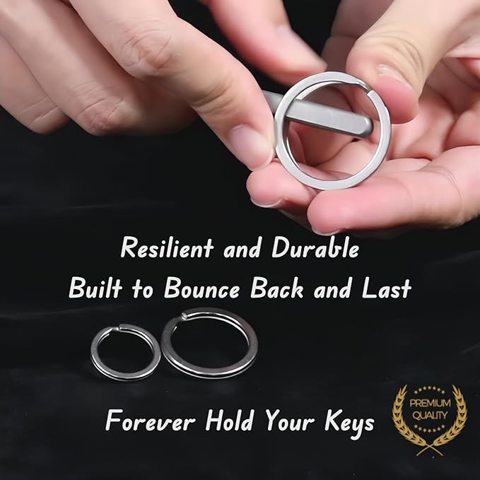 Titanium Key Rings - 3 Pieces in 3 Sizes for Keychains and Carabiners - Durable, Versatile, and Ideal for Everyday Use