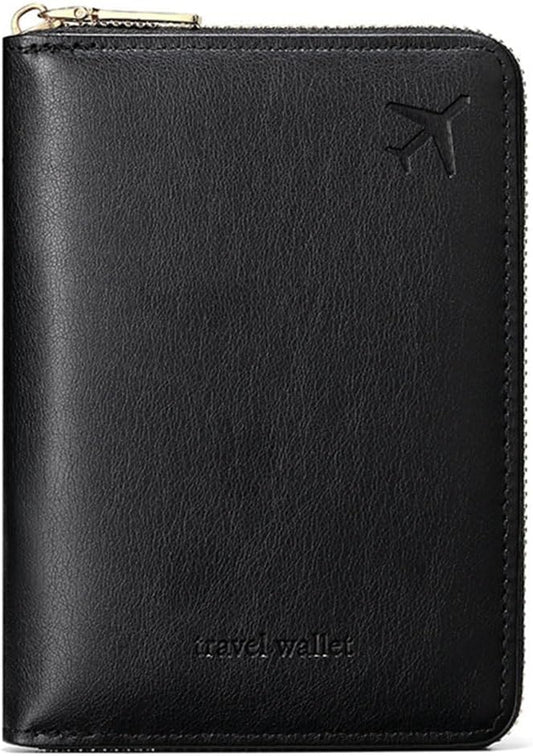 Passport Holder for Travel Women and Men RFID Passport Holder with Zipper Passport Case Passport cover Passport Wallet Travel Essentials and Accessories