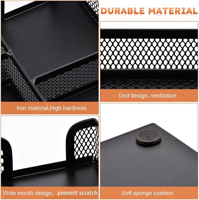 Desk Drawer Organizer Tray,11.02 x 6.1 x 1.46inch 6 Compartments Metal Mesh Dividers,Desk Organizers Storage Tray for Pens Organizer,for Desk Drawer Tray Box Accessories
