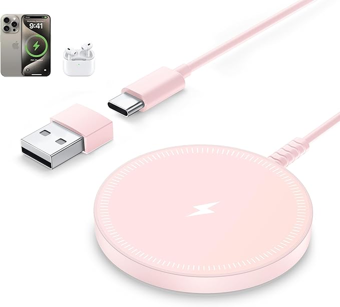 Bohuma Magnetic Wireless Charger: Mag-Safe Charging Pad Fast Charger Pad Dock for Home Office