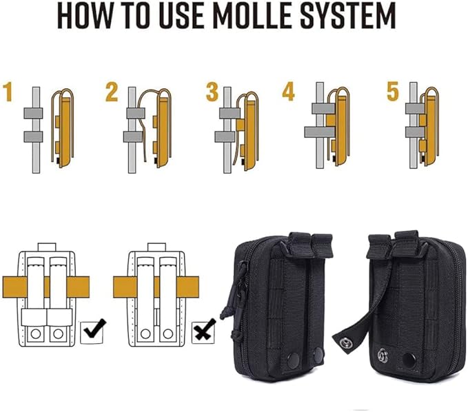 Mini Tactical Molle EDC Belt Admin Pouches Compact Tool Utility Waist Pouches