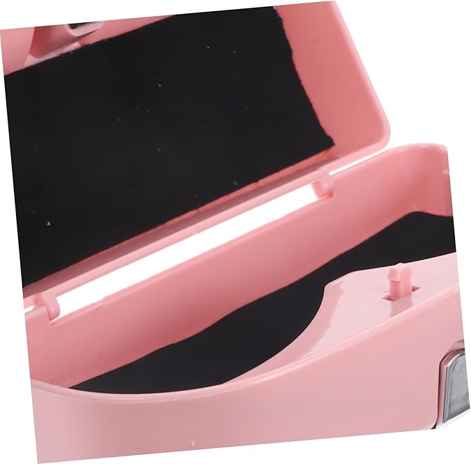 FRCOLOR 1Pc Pink Vehicle Mounted Eyewear Case Multifunctional Visor Clip for Sunglasses and Ticket Storage Durable and Organizer for Cars Great for Family
