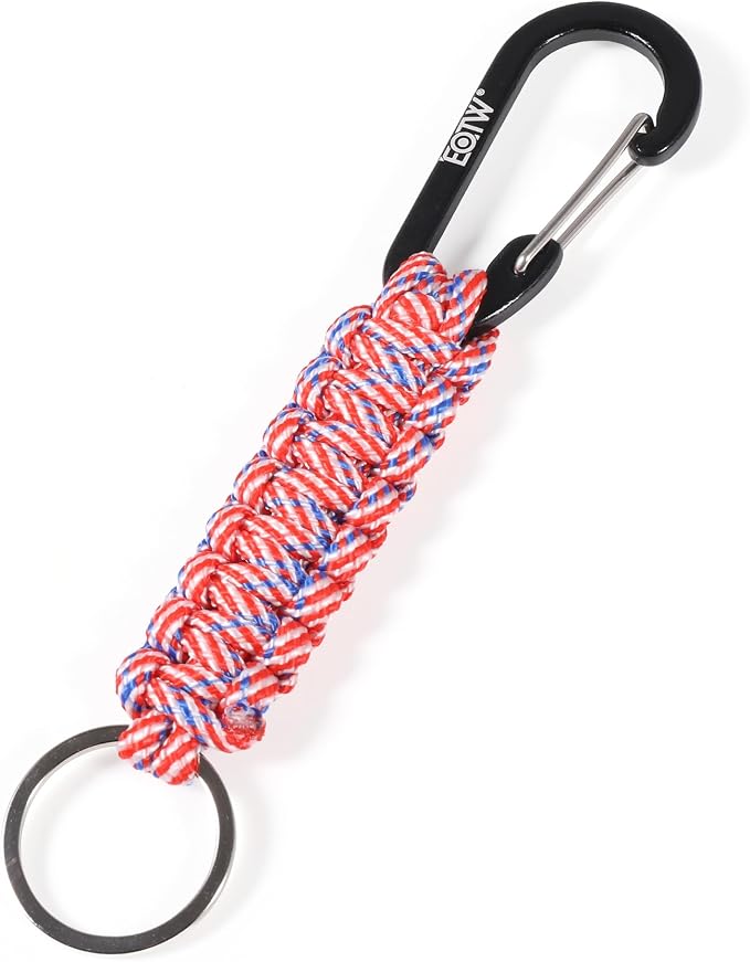 EOTW Carabiner Keychain,Paracord Keychain Small Aluminum Clip D Ring for Camping, Hiking, Fishing, Or As A Key Organizer