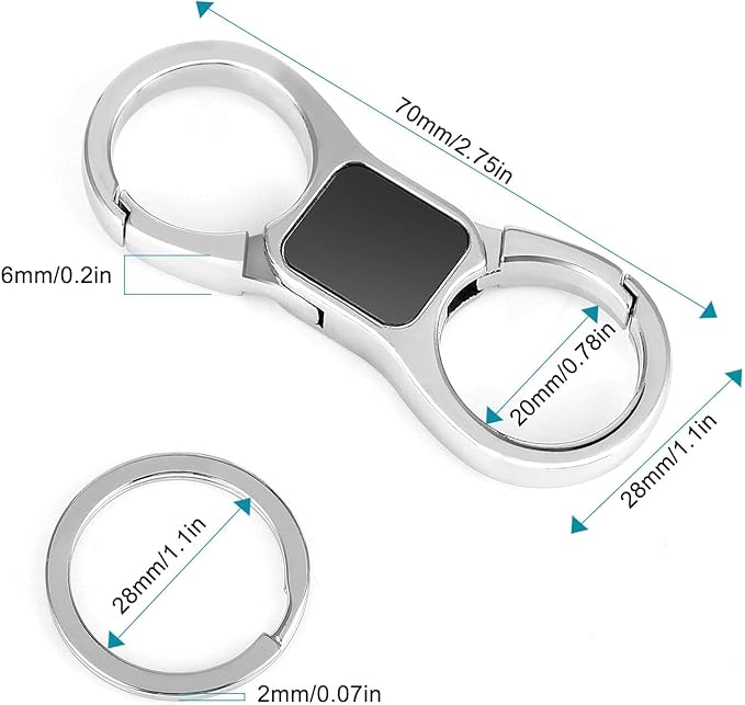 DAYGOS Key Chain - Quick Release Keychain with 8 Key Rings - Heavy Duty Car Keychains Organizer