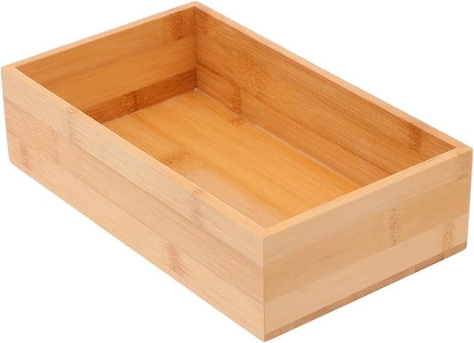 ERINGOGO Refined and Wood Desktop Storage Box for Home Organization Versatile Container for Desktop Decoration Space Saving Design Easy to Use Khaki Color
