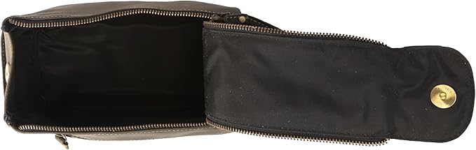 KomalC Premium Buffalo Leather Toiletry Bag for Men & Women With Water resistant Lining, Grooming Travel Pouch, Unisex Wash Bag for Toiletries, Gifts for Men and Women