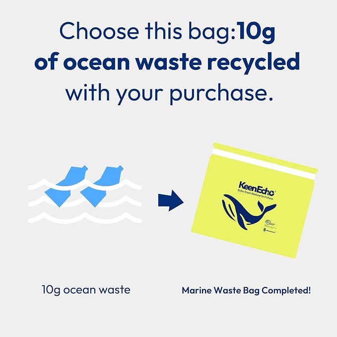 Disposable Car Garbage Bin Bags, 60 pcs, Yellow, Vomit Trash Bags made with Recycled Ocean Fishing Nets for Boat, Plane, Travel, Camping, Bedroom, Study Room, Office and Car