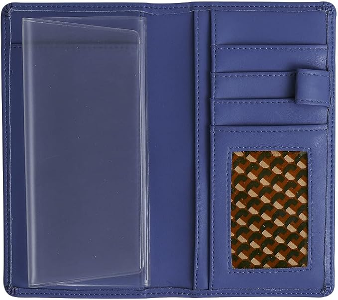 Sanlykate Leather Checkbook Cover for Men and Women, Check Book Case Card Holder with Free Divider, Standard Register Duplicate Checks with pen inserts