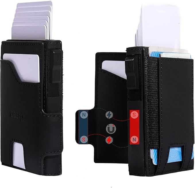 Minimalist Wallets For Men - Slim RFID Wallet I Scratch Resistant-business card holder -Credit Card Holder & Money Clip, Easily Removable Money & Cards - Mens Wallets