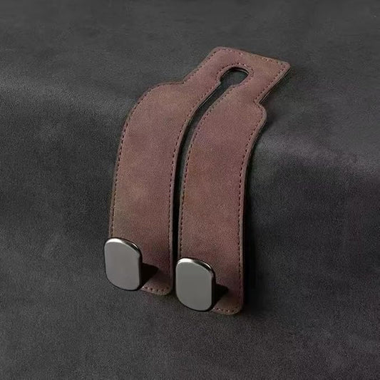 2 Pack Car Seat Back Hooks for Infiniti JX35/QX60 2014-2025 Suede Metal Interior Hanger Organizer Heavy Duty Durable Headrest Storage Accessories,Grey