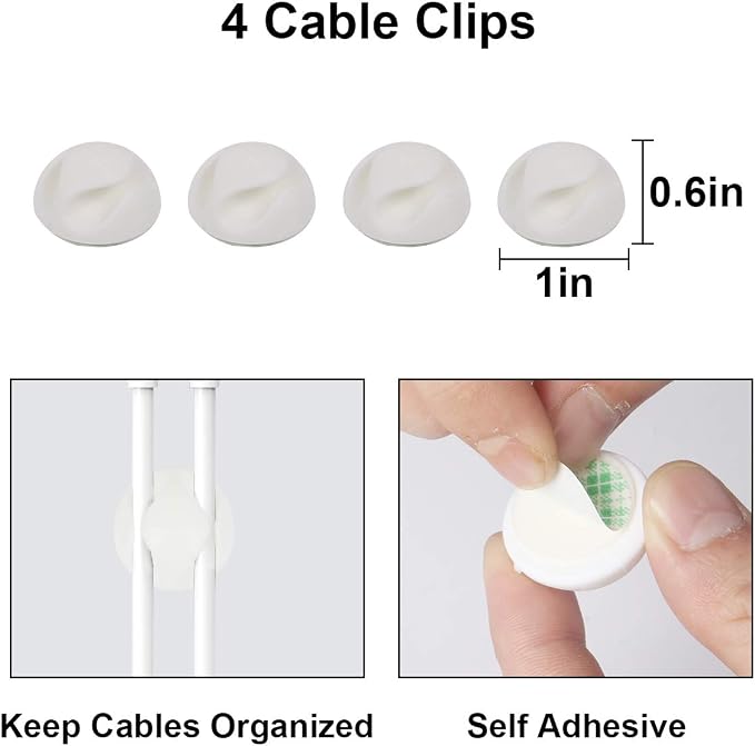 DUNCHATY Cable Management Box 3 Pack - Cord Organizer Box for Desk TV Computer - Large Medium Small Power Strip Cover & Wire Hider - Child & Pet Safe ABS Cord Box with Cable Ties - White