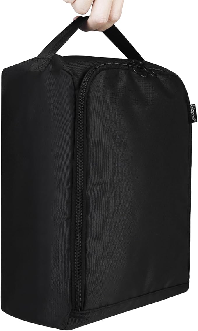 Gloppie Shoe Bags for Travel - Portable Shoes Storage Bag, Shoe Pouch, Shoe Packing Cubes for Men Women - Classic Black