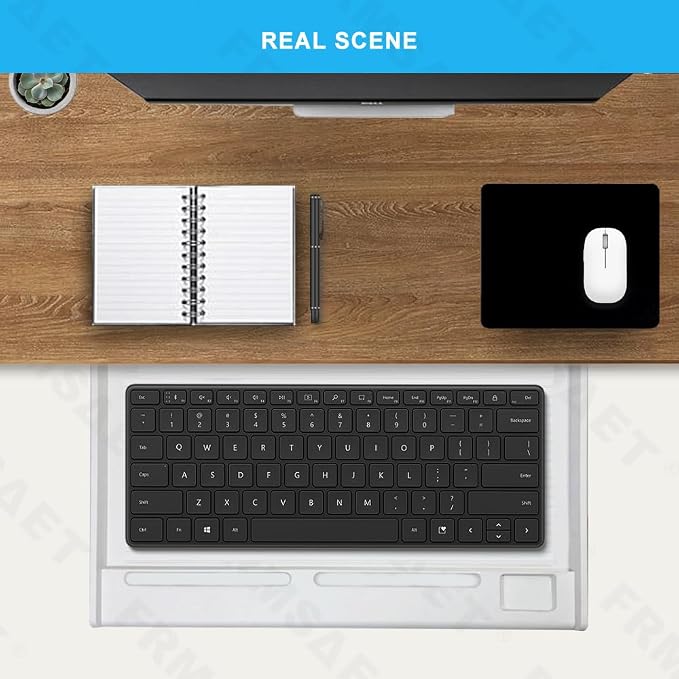 FRMSAET Office Furniture Accessories Keyboard Drawer Under Desk Multipurpose Tray with Adjustable Height Bracket-for Organize Keyboard,Tool,Pencil,Eraser (Large,Grey)