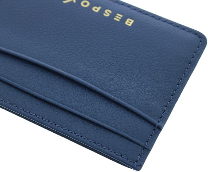 Slim Minimalist Front Pocket RFID Blocking Leather Wallets for Men and Women - Admiral Blue