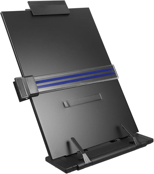 Adjustable Document Holder for Typing and Reading Portable Stand with Angle for Better Posture Space-Saving Design for Office and Home Use