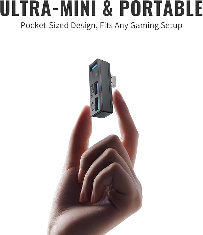 4-in-1 USB 3.0 Hub with 3 USB Ports and a Type-C Port, Portable USB Adapter Mini Multiport Expander Compatible with P5, PC, Steam Machines,Mac,Desktop,Laptop, Air, iPad,Printer and More