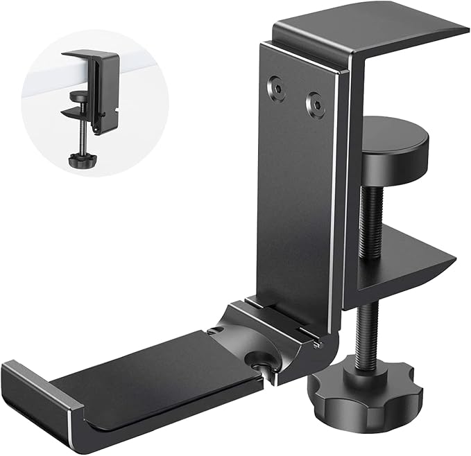 Aluminum Headphone Stand Hanger Foldable with Cable Organizer Headset Holder, Non-Slip Desk Hook Space Save Universal Headphone Mount