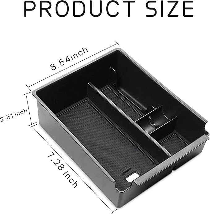 POSAID Center Console Organizer for 2022 2023 2024 Hyundai Santa Cruz Center Console Armrest Tray for 2022 Hyundai Tucson NX4 Storage Box Insert Tray with Coin Holder, Black Trim