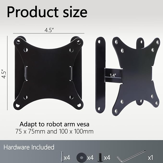 VG27AQ3A VESA Mount Adapter Compatible with ASUS ROG, ProArt and TUF Gaming Monitor (Fits VG27AQM5A,VG277Q1A,XG27ACS,VG27WQ3B,VG27AQ,PA248QFV,PG27AQN and More)??5x75 to 100x100 Wall Mount Bracket