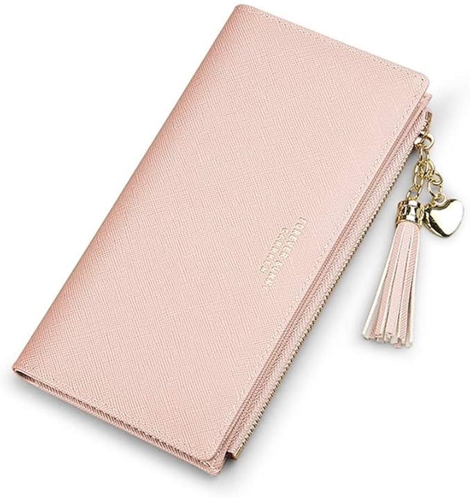 Valentoria Womens Wallet Cute Elegant Long Slim Card Holder Case Minimalist Coin Purse Thin Tassels Zip Clutch Wallets for Girls Ladies | Cute, Elegant, Long, Slim, Case, Minimalist