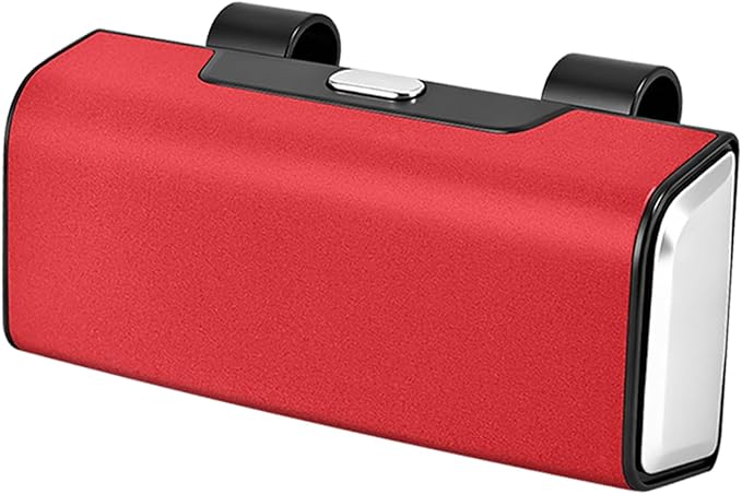 Car Sunglasses Holder for Sun Visor, Button Leather Eyeglass Hanger and Interior Storage Box
