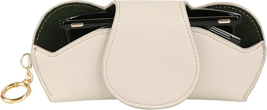 KINIVA Sunglasses Holder for Car Visor Faux Leather Glasses Case with Detachable Clips for Car Visor Automotive & Travel