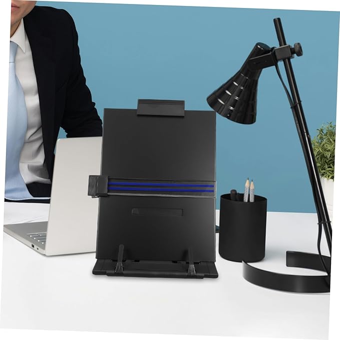 Holibanna Adjustable Folding Reading Stand Document Holder for Students Hands Copy Holder for Books Magazines and Documents