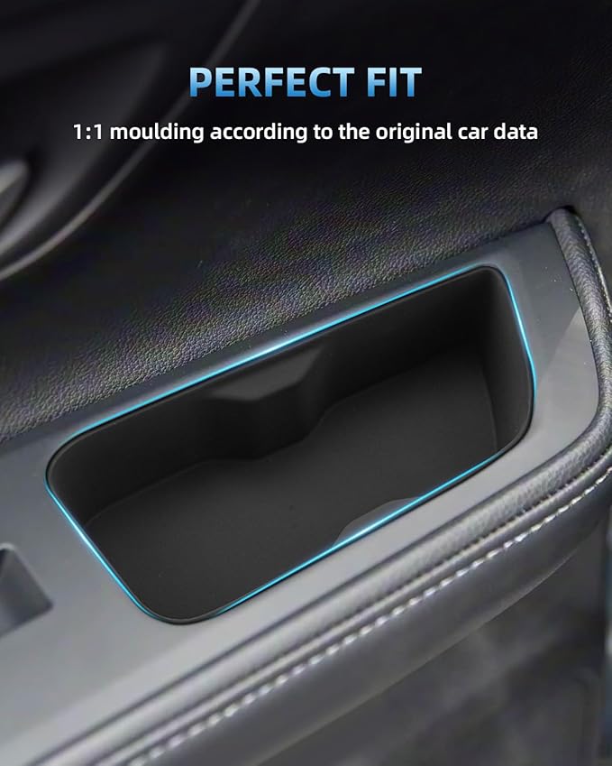 2 Pack Door Side Storage Box for Toyota Grand Highlander 2024 2025 2026, Silicone Door Handle Organizer, 2025 2026 Toyota Grand Highlander hybird Accessories