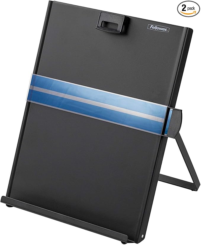 Fellowes Kopy-Aid Black Letter Copyholder (11053) (2-Pack)
