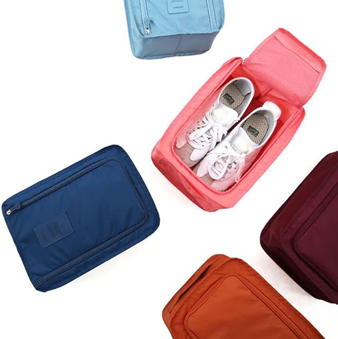 Mesh Shoe Carryall Bag, Water-Resistant Foldable Design with Separate Compartments for Travel Shoe Organiser