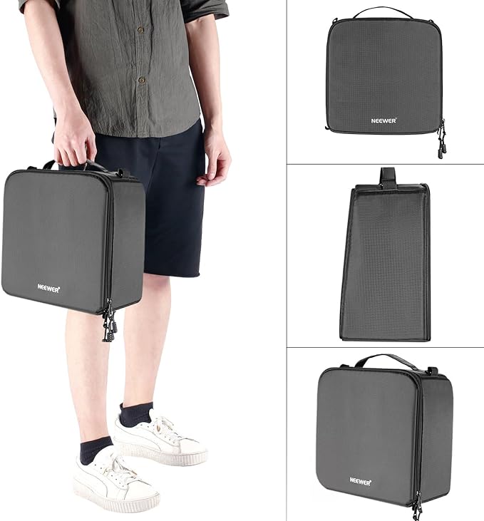 Neewer® Flexible Partition Camera Padded Bag Insert Protection Handbag for SLR DSLR Mirrorless Cameras and Lenses,Flash Light,Radio Trigger,Battery and Charger,Cables and Other Camera Accessories