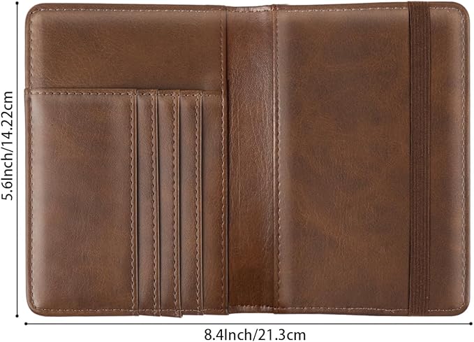 Passport Holder Cover,Traveling Passport Case Cute Passport Wallet for Women, Brown Cow