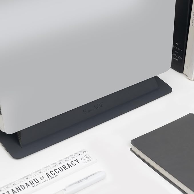 SenseAGE Laptop Stand for Desk, Office, Ergonomic Notebook Stand, Foldable & Portable Travel FlatStand, Lightweight, Anti-Slip, Compatible with MacBook Air, Pro, and Up to 15.4" Laptops (Charcoal)