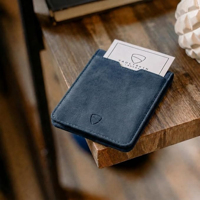 Vaultskin MANHATTAN Slim RFID Blocking Bifold Leather Wallet for Men - Men’s Leather Wallet, Front Pocket Minimalist Card Holder, Holds 9 Cards and Cash, Premium Italian Leather