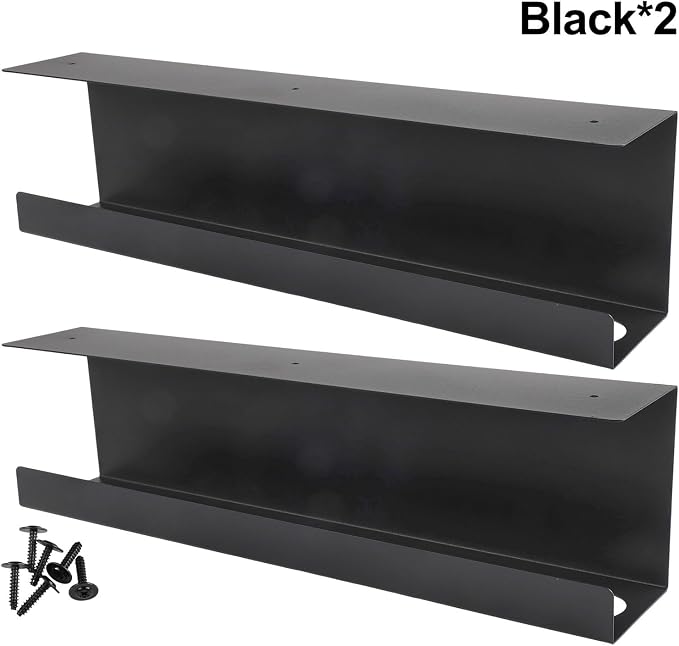 Metal Cable Trays for Efficient Under Desk Wire Management Perfect Addition to Any Home Office Setup (Black)