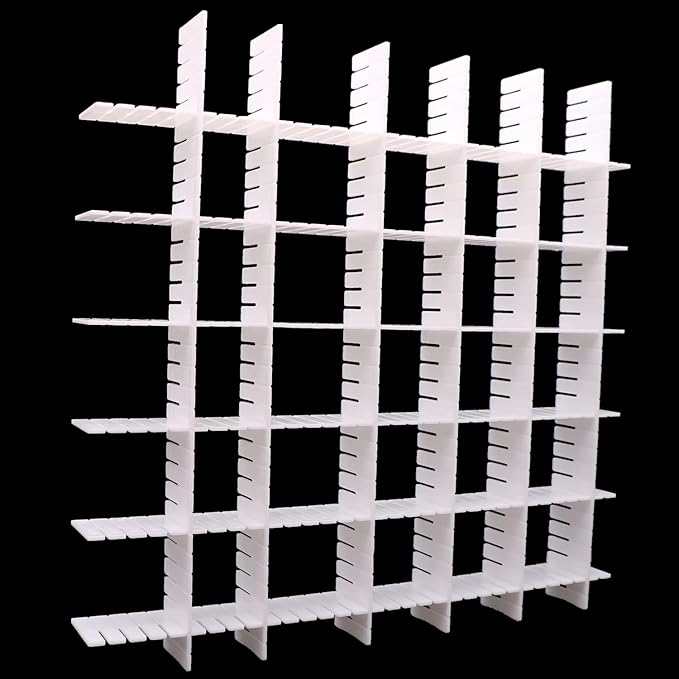 12Pcs Adjustable Drawer Dividers 0.1Inch Thickness DIY Grid Dividers 40x5cm Plastic Organizer Separator for Socks Underwear Makeup Cosmetic Clothes