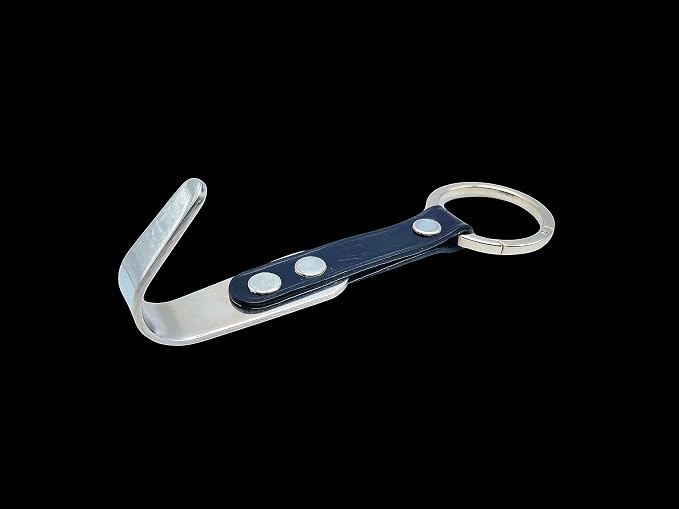 Car Headrest Hanger Hooks 2 Pack Premium Leather Stainless Steel Car Seat Head Rest Storage Organizer Universal for Handbag Purse Vehicle Car Blue