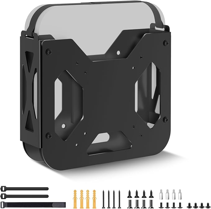 Only for Mac mini M1 / M2 Mount, Attach to Monitor Arm, Wall/ VESA/ Under Desk Mount for Mac mini M2 2023, Space Saving Bracket with Cable Management Straps