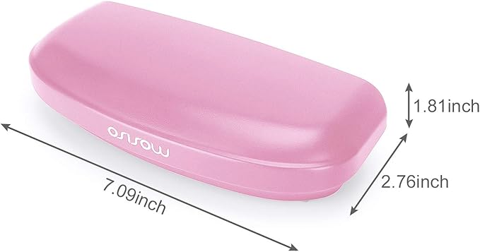 MOSISO Car Visor Sunglasses Case, Universal Automotive ABS Eyeglasses Holder Protective Box Clip Eyewear Hard Shell Storage Organizer with Magnetic Closure and Double Card Clamp, Pink