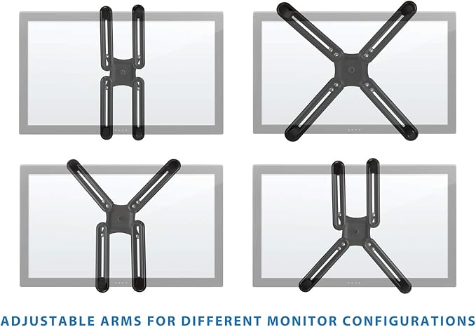Mount-It! Non-VESA Monitor Mount Adapter Kit ??Universal VESA Mount Adapter for 13??7 Inch LCD LED Screens, Converts to 75x75 & 100x100, Heavy Duty Steel Bracket for Desk