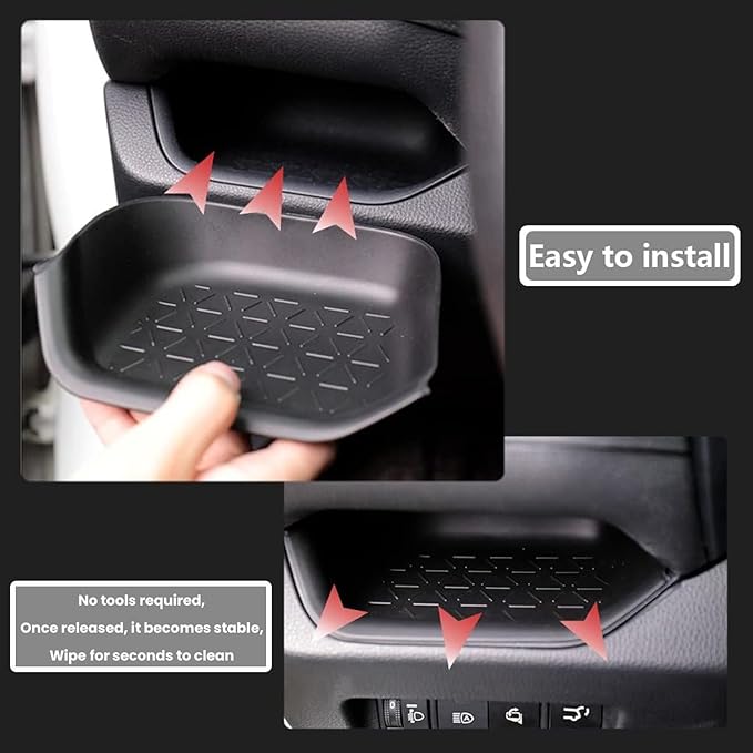 for RAV4 Driver Storage Box Organizer Mat Driver's Interior Insert Tray Center Console Organizer Tray Compatible with Toyota RAV4 2022 Accessories 2021 2020 2019 - Non-Slip Anti-Dust