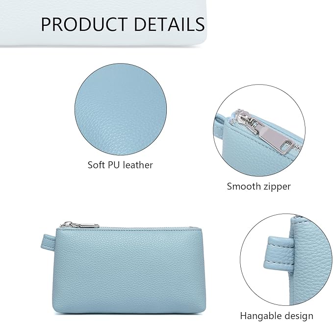 PU Leather Makeup Simple and Convenient Handbag Small Exquisite Storage Bag (PU/Phthalocyanine Blue)